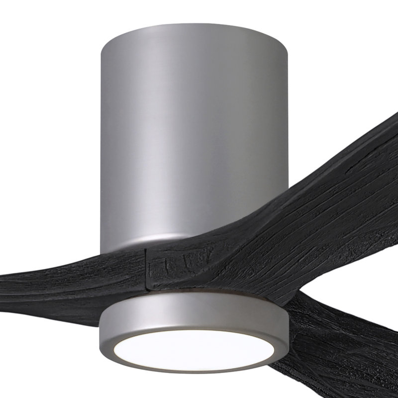Irene LED Ceiling Fan, Brushed Nickel, Matte Black, 42"