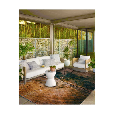 Tapis tissé en rondins et tapis lavable