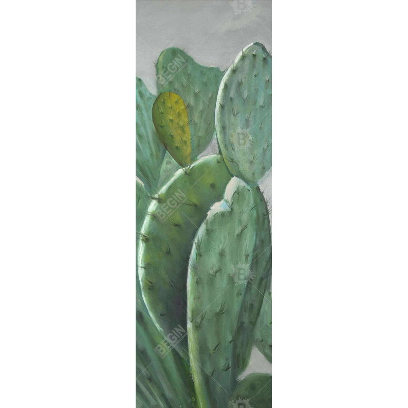 " Paddle Cactus ", 48" H x 16" W