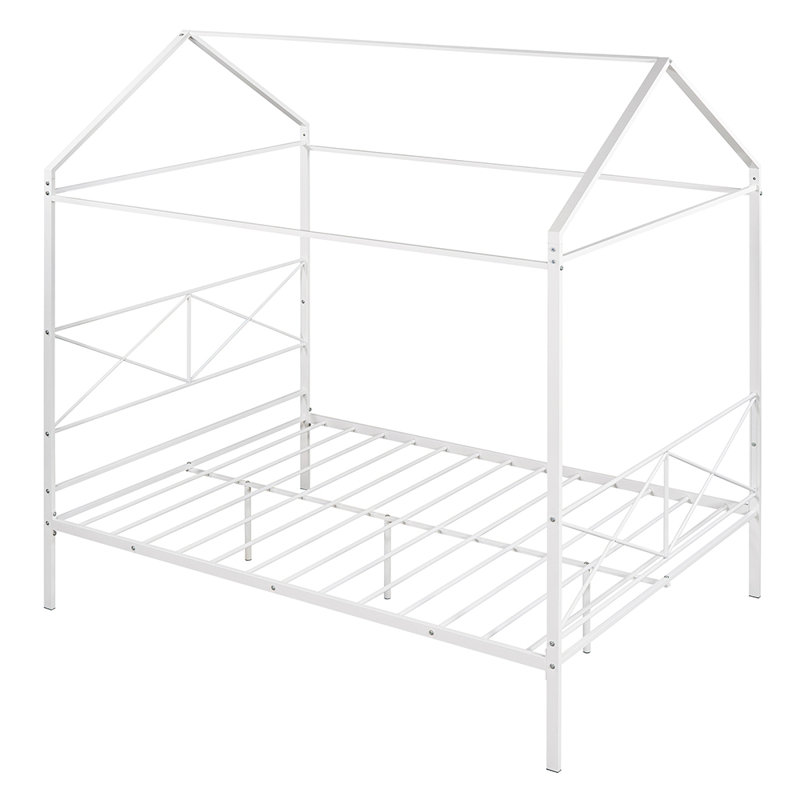 Grand lit plateforme Tyanne, Blanc