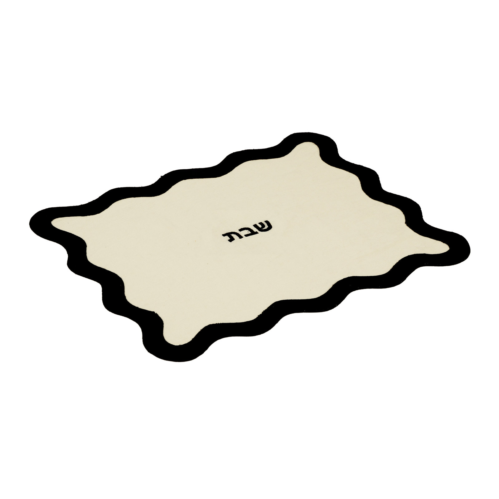 TOV Wavy Challah Cover, Cream/Black