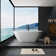 63" Acrylic Freestanding Soaking Bathtub with Chrome Overflow and Drain