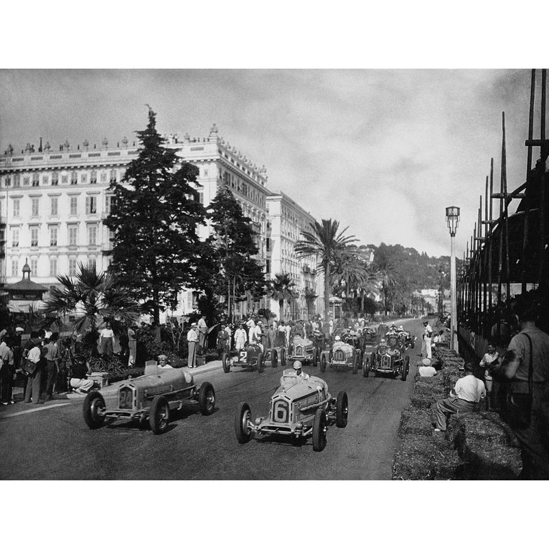 Start Of The 1933 Nice Grand Prix - No Frame Print on Canvas, 60cm H x 80cm W x 4cm D