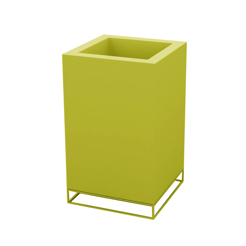Vela High Resin Pot Planter, Steel, 35.5" H x 15.75" W x 15.75" D