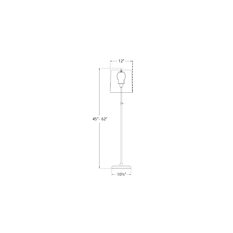Thomas O'Brien Bryant Floor Lamp, Fabric, Bronze