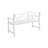 Outdoor White Patio Bench - Metal Frame With And Armrest, Strong Rustproof, , For 2-3 Persons, Easy Installation Rest Back Arm Supports, Rust-, Holds People, Setup
