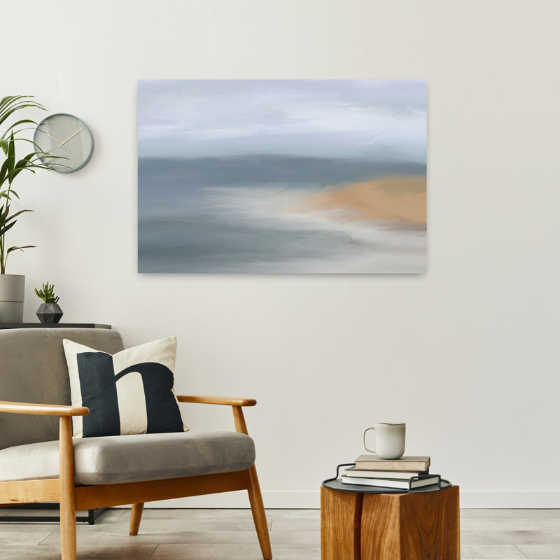 Paysage côtier abstrait Harbour Shore, H 24 po x l 36 po