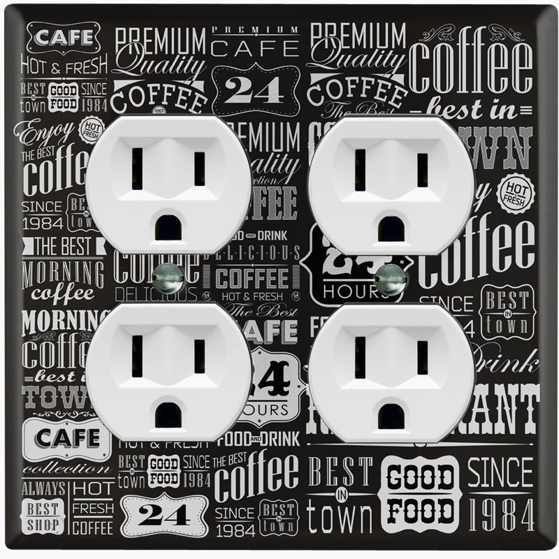 Food & Beverage 2 - Gang Duplex Outlet Standard Wall Plate