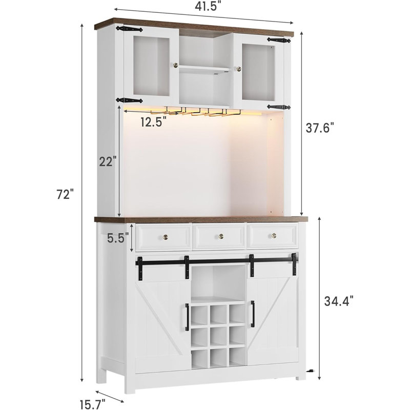 Bar 72 "Modern Farmhouse, Brun / Blanc