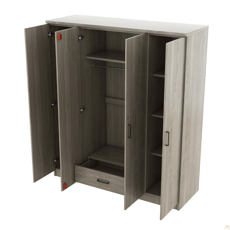 Armoire 4 portes avec 1 tiroir
