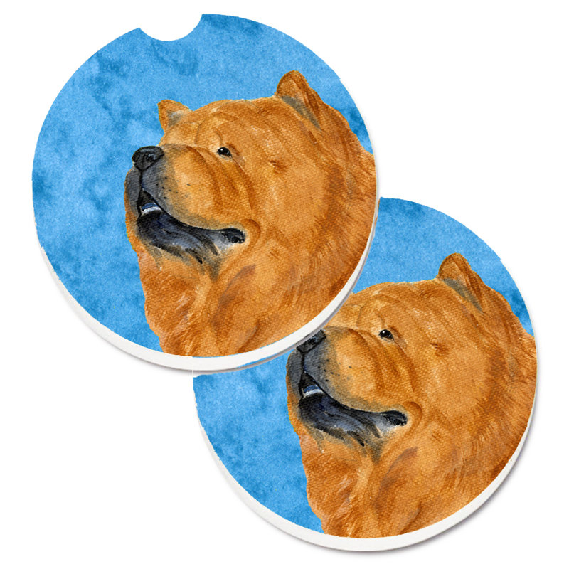 Sous-verre barbu collie voiture, Chow-chow