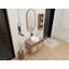 Meuble-lavabo de 30 po avec lavabo d'art en céramique et support de rangement, 2 portes à fermeture douce, conception à fixation flottante, contreplaqué (emballage KD)-125515038