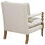Chaise d'appoint en bois beige avec pieds tournés