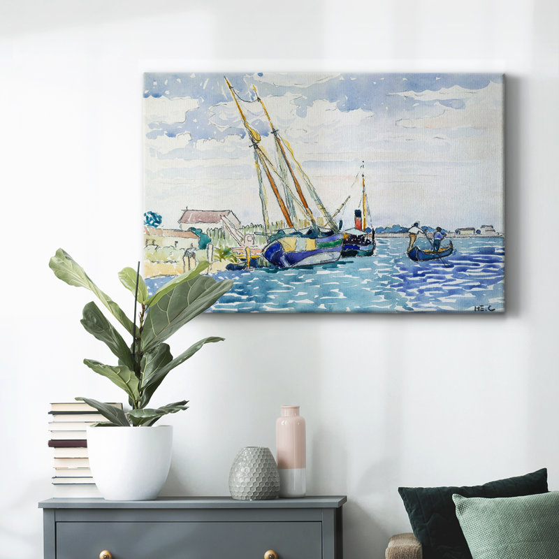 Paysage rétro - CXLVII - impression sur toile tendue, H 41 po x l 61 po