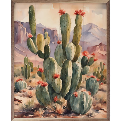 " Cacti With Mountains "