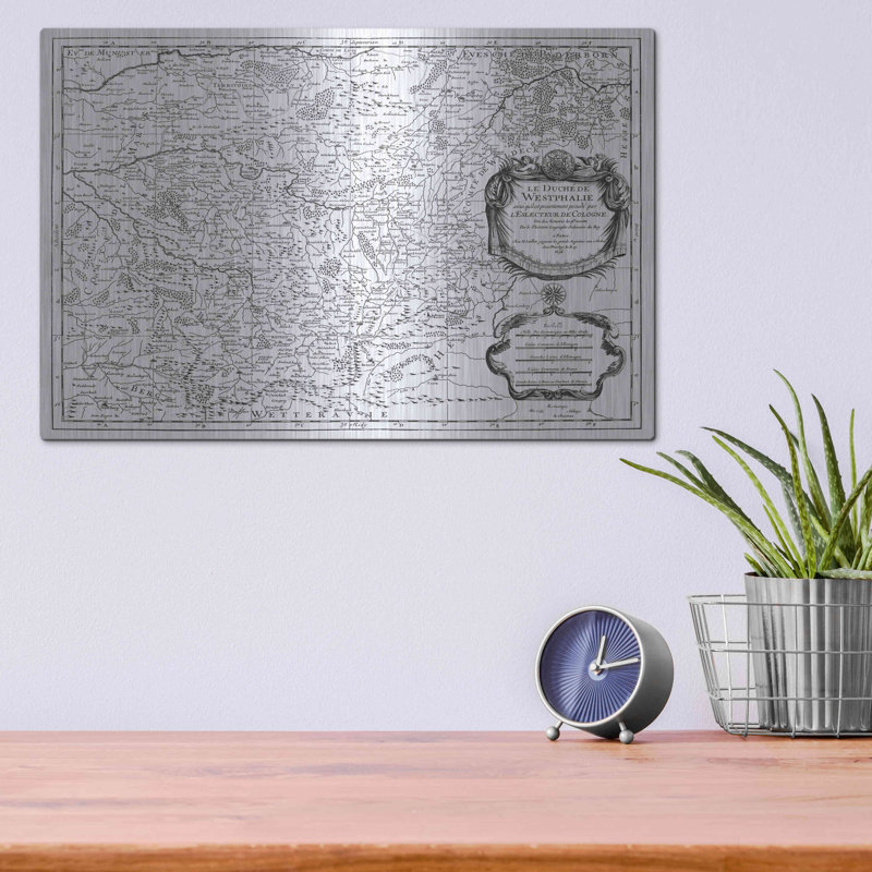 «Antiquarian Map I» par Vision Studio, H 12 po x l 16 po