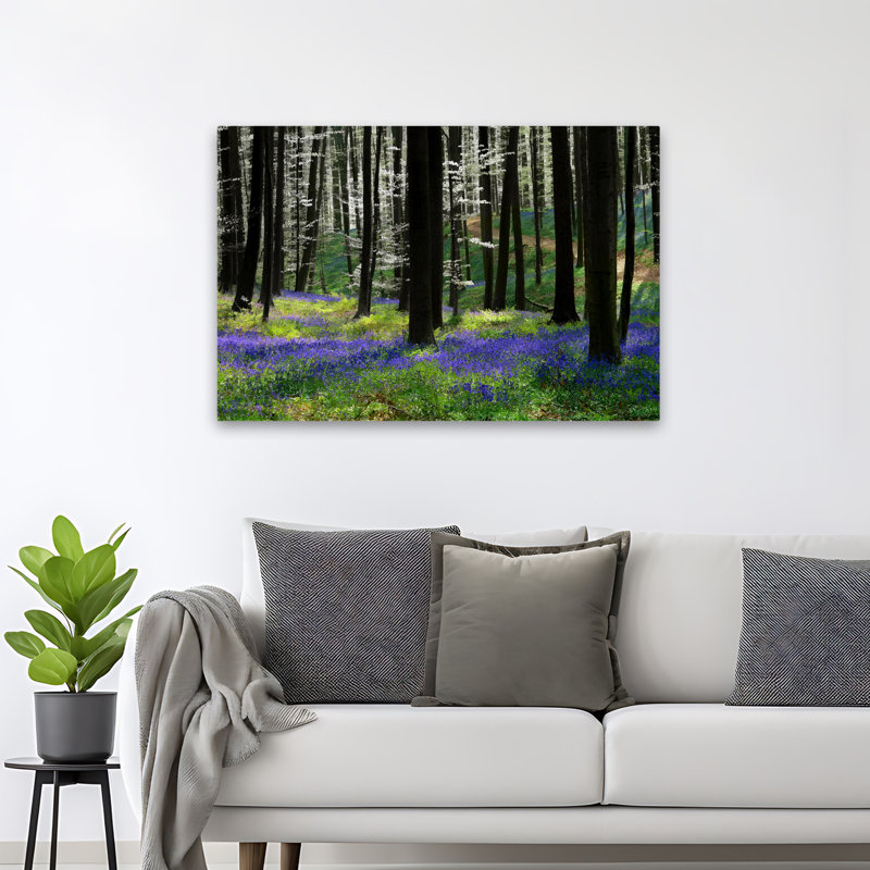 Bleu argenté - paysages, arbres, photographie, H 32 po x l 48 po