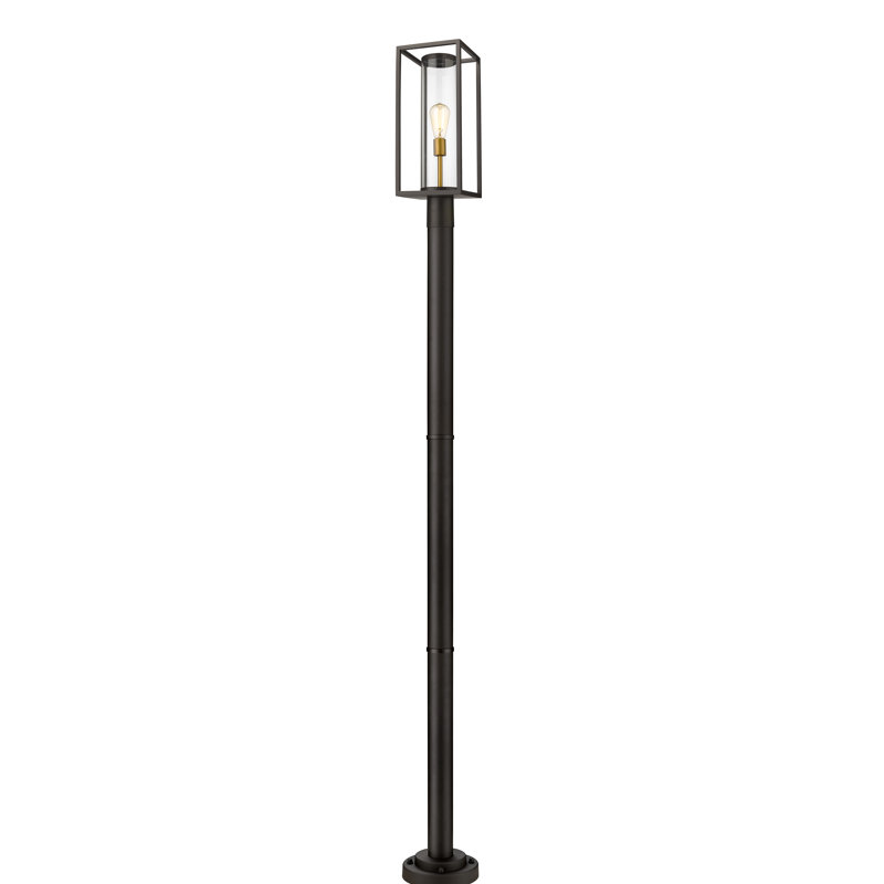 Lampadaire câblé à 1 lumière Bello (double), H 95,5 po x l 9 po x P 9 po, Bronze profond