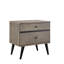 Table de chevet 2 tiroirs Macedo Mid-Century