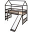 Lit mezzanine simple avec glissade - solide et structure qui ajoute de l'élégance à la chambre à coucher-1234679230
