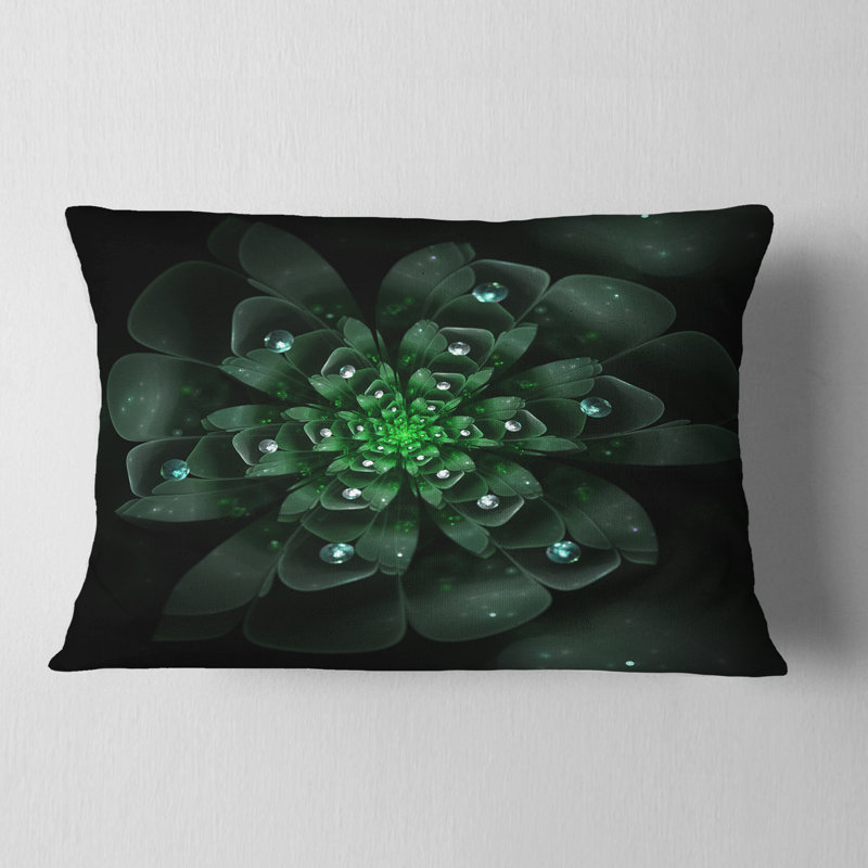 Coussin lombaire en cristal brillant à fleurs