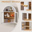 31.4"H Arched Wall Glass Bathroom Cabinet-109161399