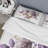 Purple Retro Flowers With Brown Leaves - Traditional Duvet Cover Set - Microfiber Polyester-66391995