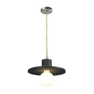 Radiance Saucer Pendant - Beige Twist Cord