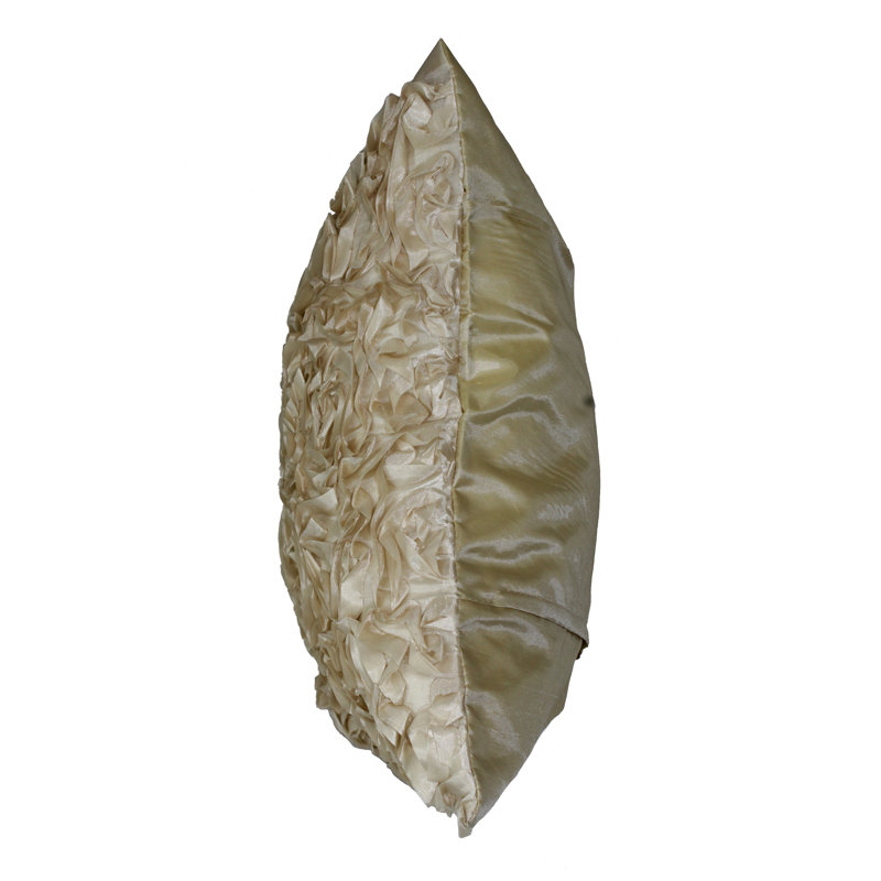 Silky Abstract 3D Design Pillow Cover, Gray