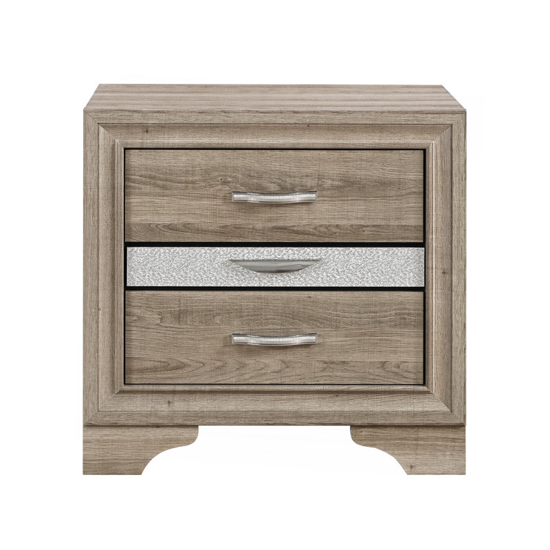 Table de chevet avec finition naturelle Ryder