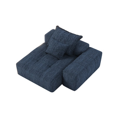 Chaise en chenille avec 2 coussins