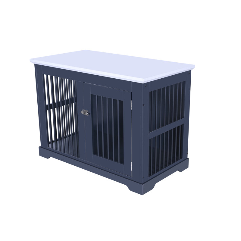 Cage pour animaux de compagnie Ark Densign Ii Furniture, Bleu marine/blanc