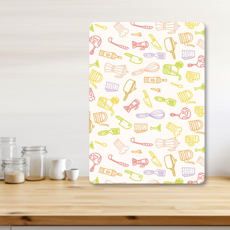 Tempered Glass Cutting Board, 7.9 x 11.8 inches | 100% Antibacterial, Easy-Clean Surface, Non-Slip Silicone Feet | Perfect for Food Prep & Serving, Durable & Stylish Kitchen Essential, Not Dishwasher Safe
