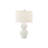 25" Table Lamp in Ceramic Cream