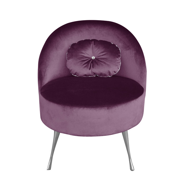 Glamour Velvet Accent Chair, Violet