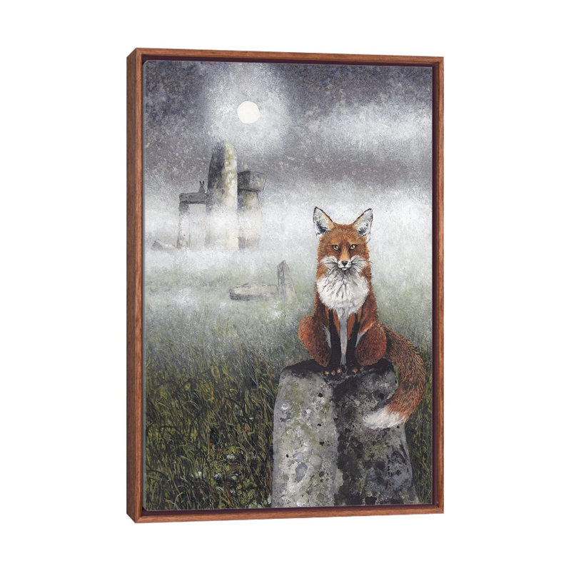 « Optimiste » par Maggie Vandewalle-reproduction d’art, Toile avec cadre en bois brun classique, H 26 po x l 18 po x P 1,5 po