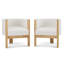 Chaise rembourrée en bois massif Rolip 
