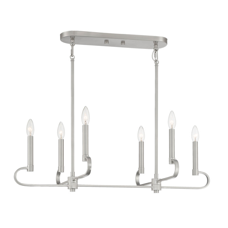 Madel 6 - Light Kitchen Island Pendant, Brushed Nickel