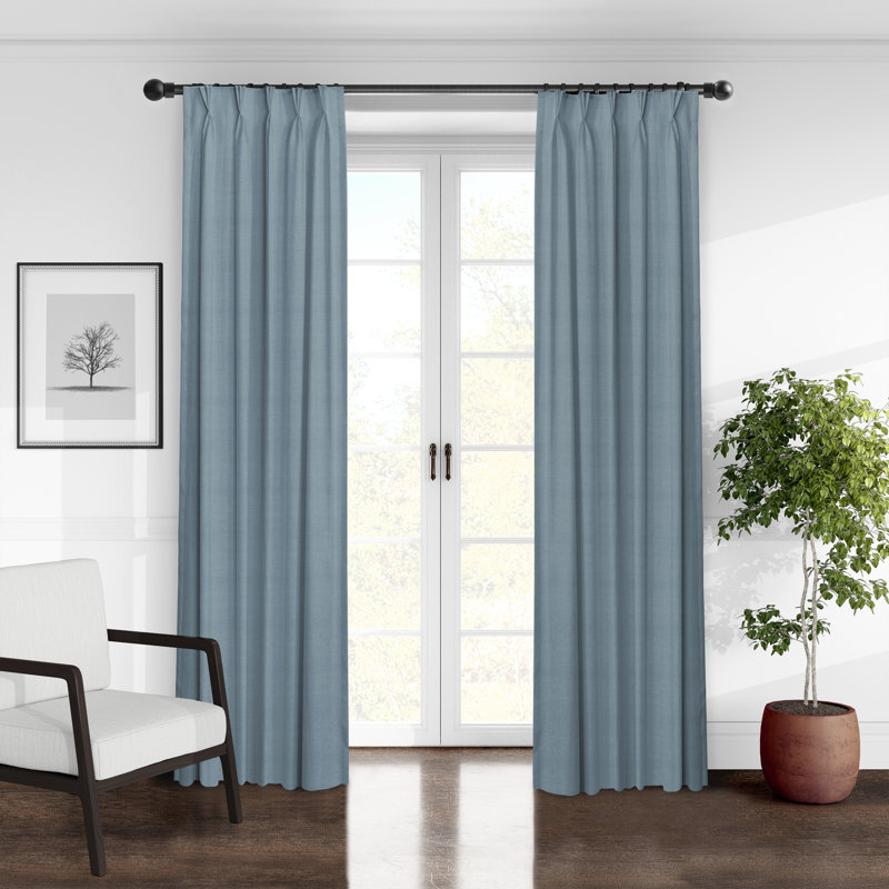 Paire de rideaux Elsie, Bleuet des champs, L 20 po x L 84 po