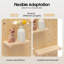 Wooden Rectangular Pegboard Combination Wall Organizer Kit