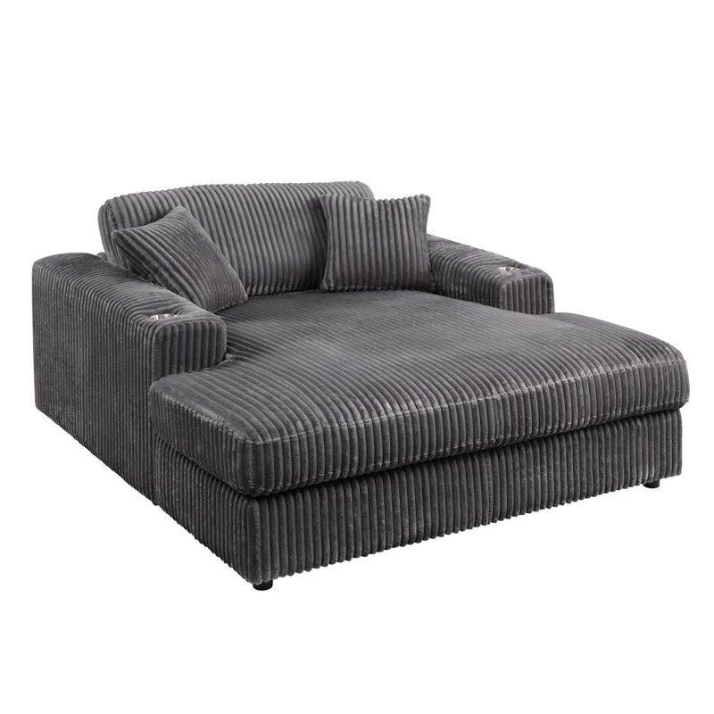 Chaise Hilde avec 2 coussins, velours LV03691