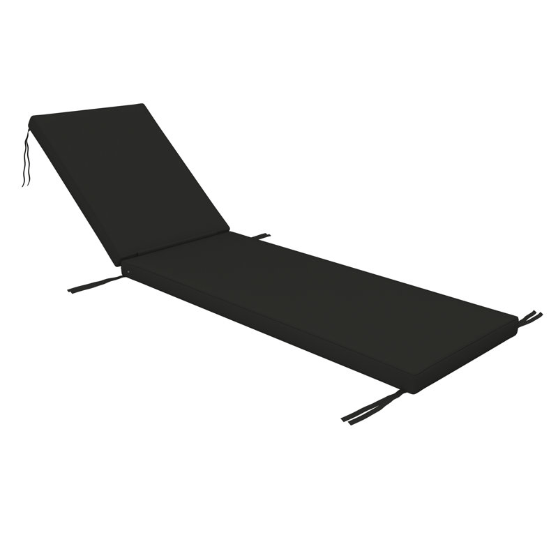 Sunbrella® Outdoor Chaise Cushion, 21" W x 78" D, Sunbrella® Canvas Black
