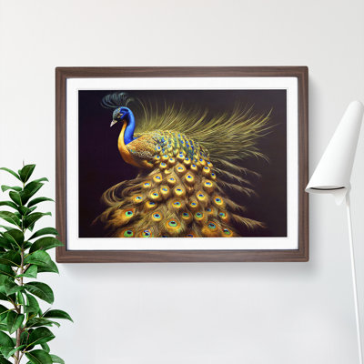 Illuminated Peacock - Single Picture Frame Painting
