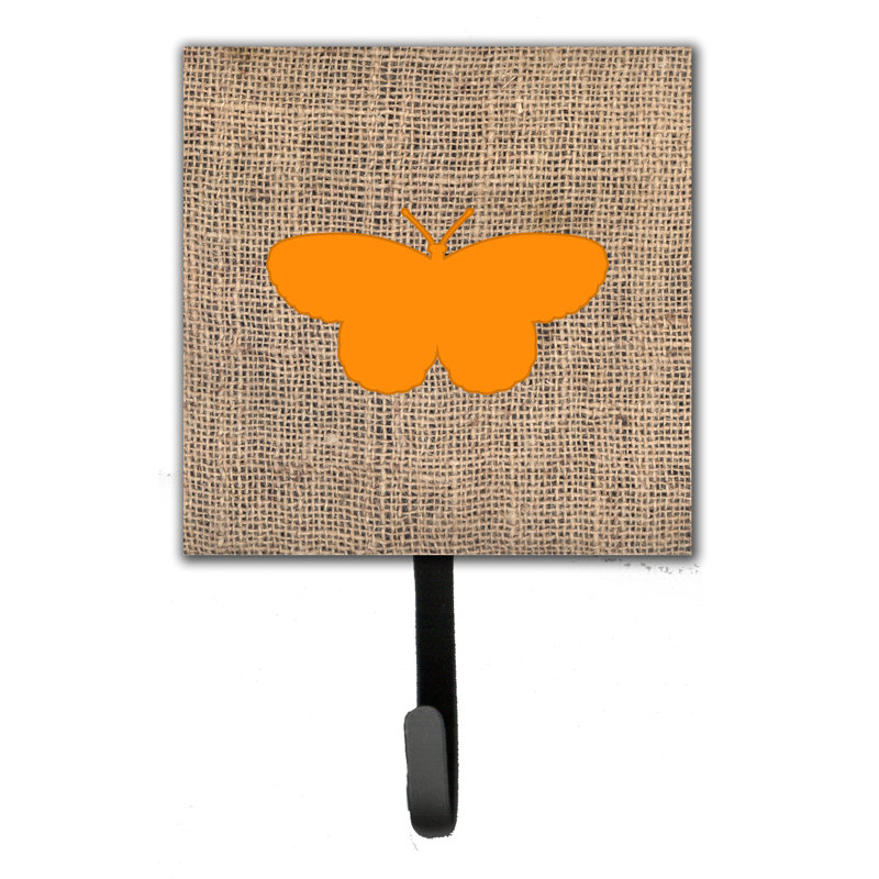 Porte-laisse papillon et crochet mural, Orange
