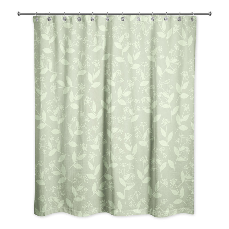 Warrenup Floral Shower Curtain, Green