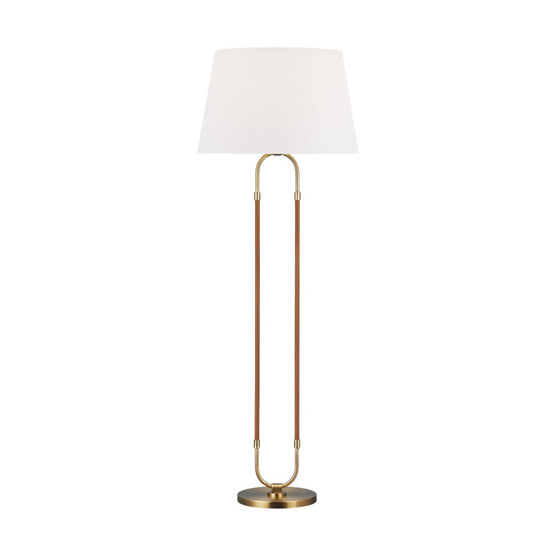 Katie 56.25'' Traditional Floor Lamp, Time Worn Brass