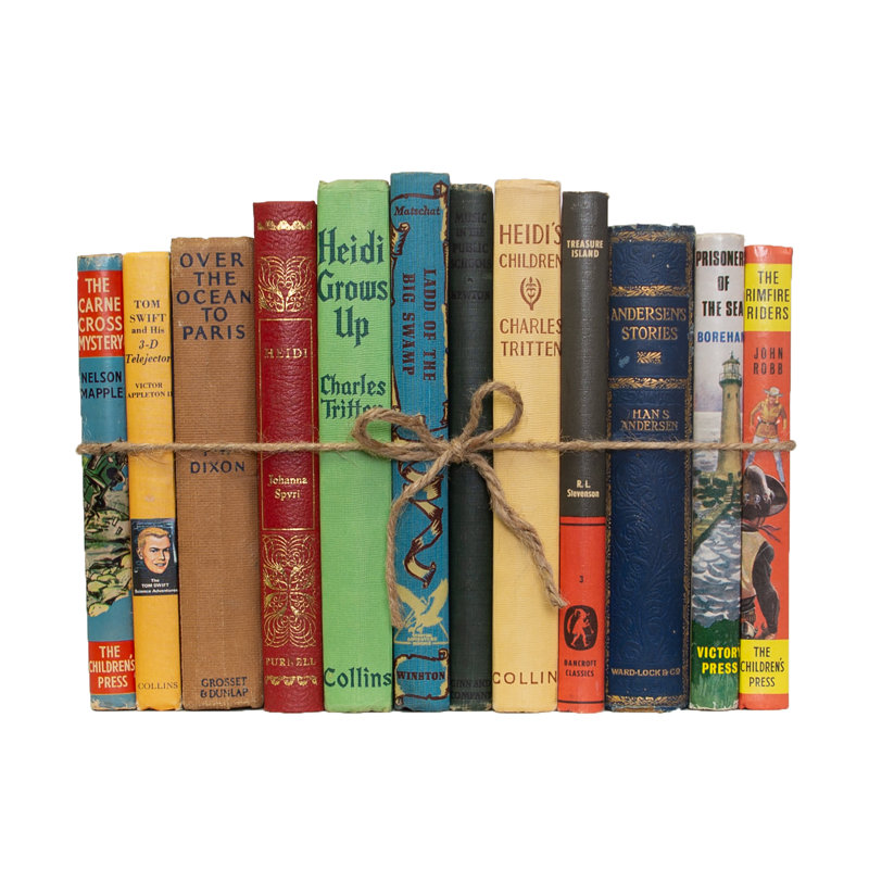 Decorative Books - Vintage Children's Book Bundle - 1 Foot of Subject Books