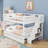  Dila Full Over Full Wood Bunk Bed With Drawers And Stairway-575090918