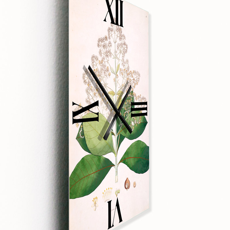 Horloge murale rétro vintage London Plants III, Grand