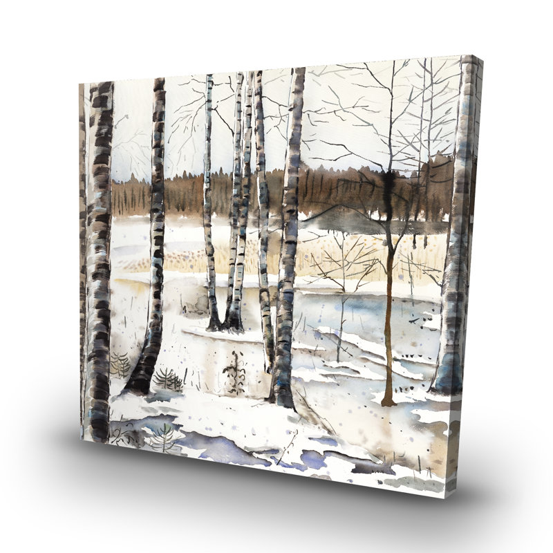 Winter swamp - 32"x32" art on canvas